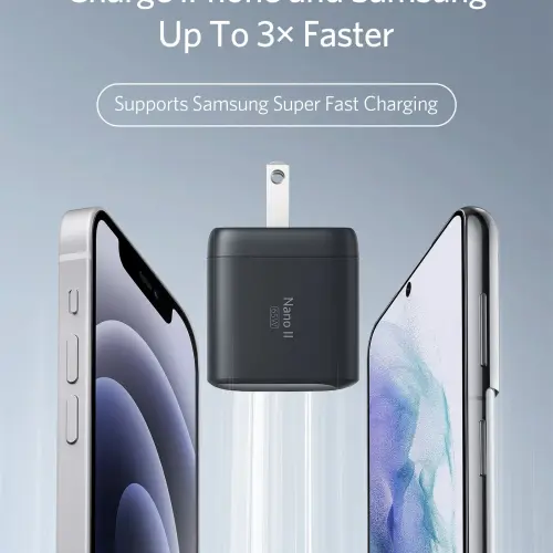 Cargador Celular Anker 715 Nano II 65W USB-C GaN II con PPS, PIQ 3.0 y Enchufe Plegable — imagen 5